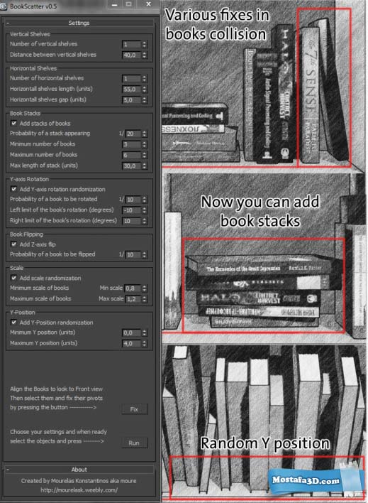 معرفی اسکریپت BookScatter ابزاری کاربردی جهت ساخت کتابخانه در 3ds Max